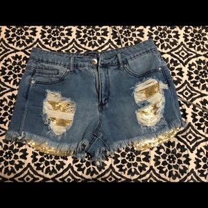 Sequin shorts